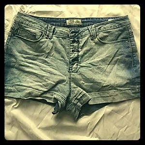 High rise jean shorts